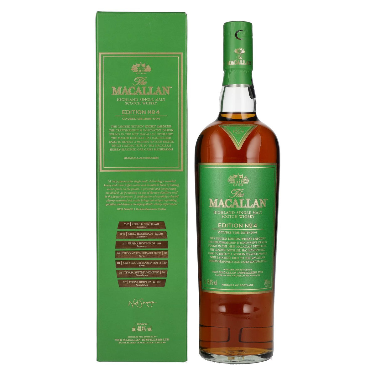 The Macallan EDITION No. 4 Highland Single Malt 48.4% vol. 0.7l in a gift box