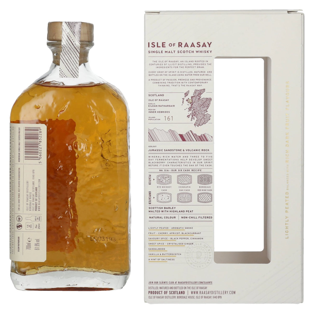 Isle of Raasay Cask Strength Hebridean Single Malt 2025 61.6% ABV 0.7l in a gift box