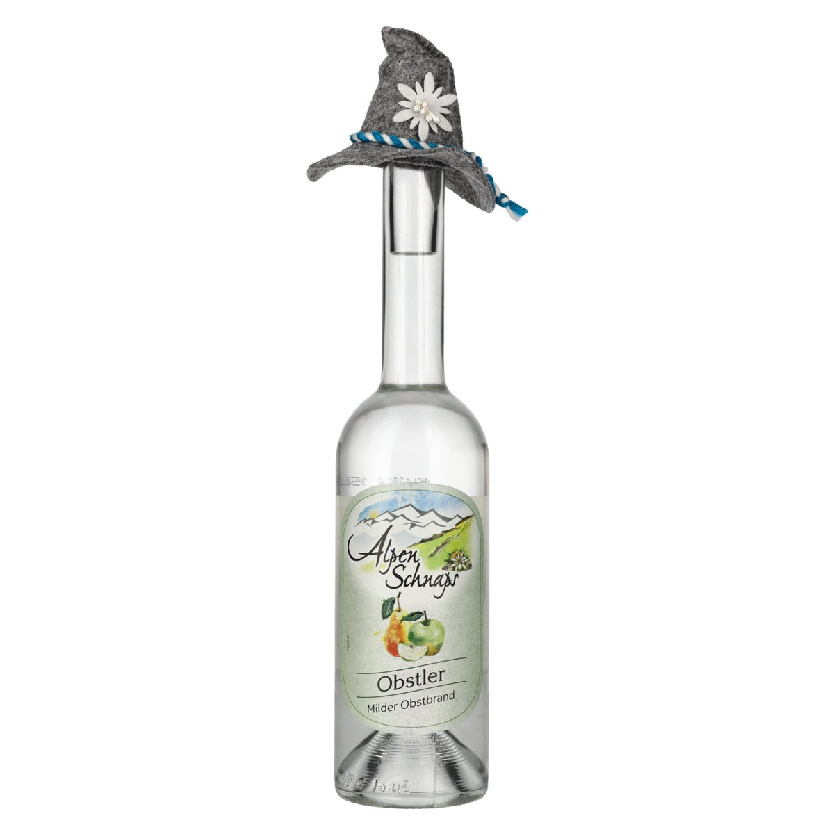 Nannerl Alpenschnaps OBSTLER 38% vol. 0,5 l met vilten hoedje