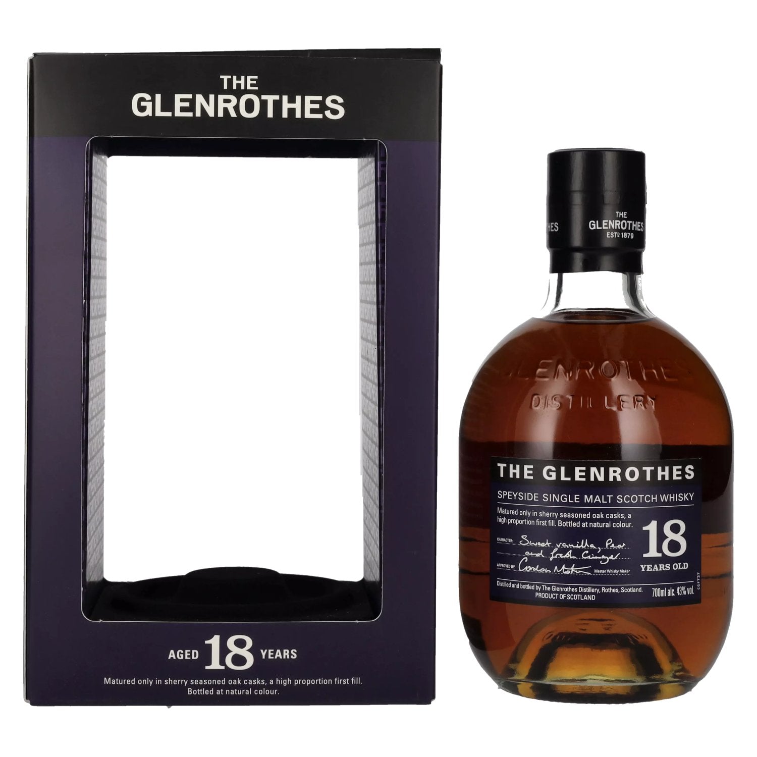 The Glenrothes 18 Years Old Speyside Single Malt 43% Vol. 0,7l in geschenkverpakking