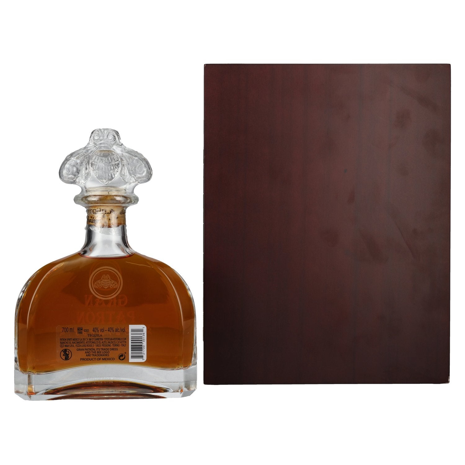 Gran Patrón Tequila BURDEOS Añejo 100% de Agave 40% Vol. 0,7l in Holzkiste