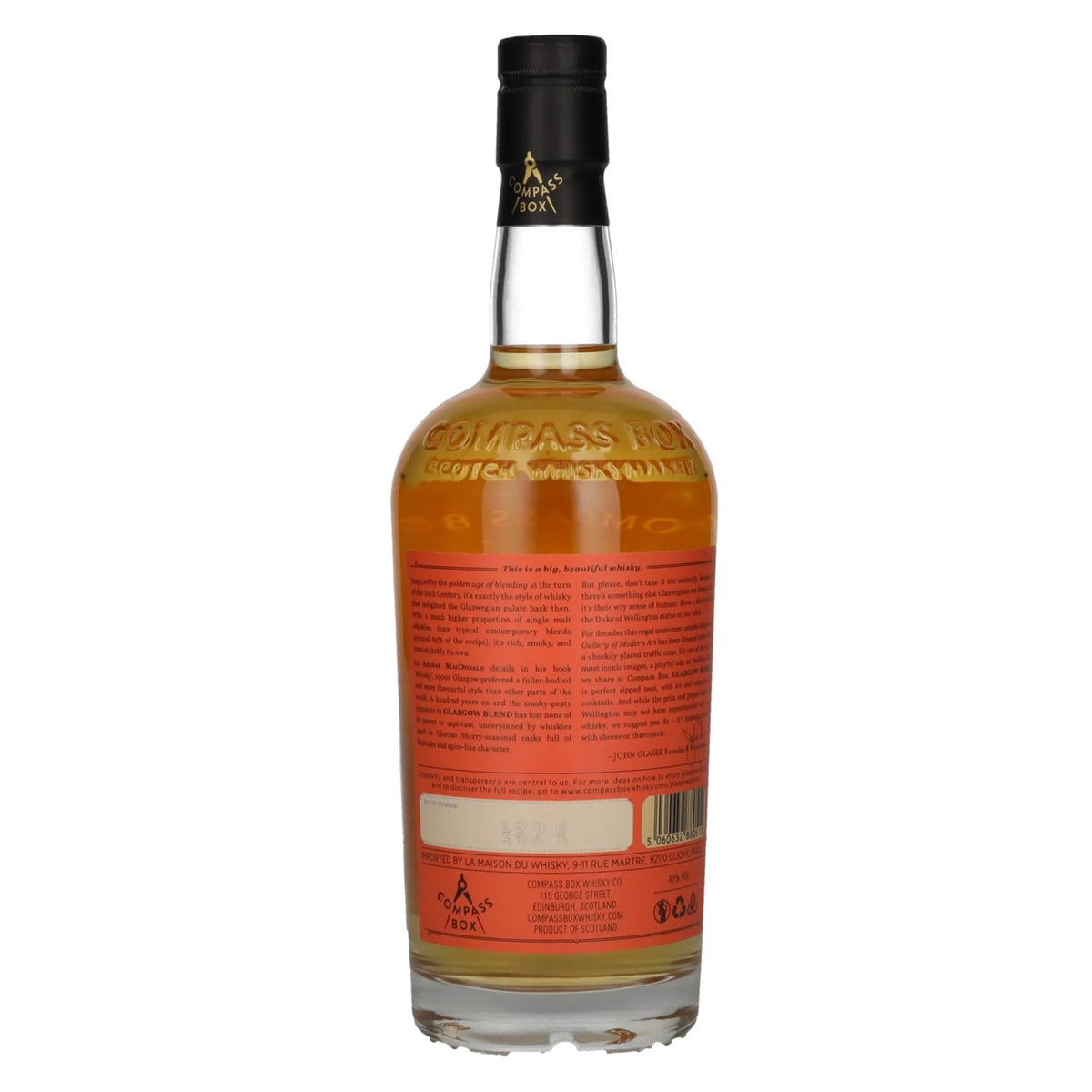 Compass Box GLASGOW BLEND Scotch Whisky 43% ABV 0.7l