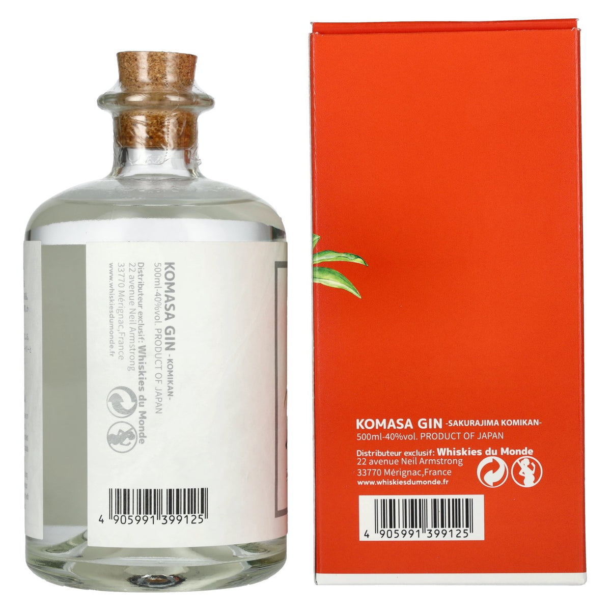 Komasa Gin SAKURAJIMA KOMIKAN 40% vol. 0,5 l in geschenkverpakking