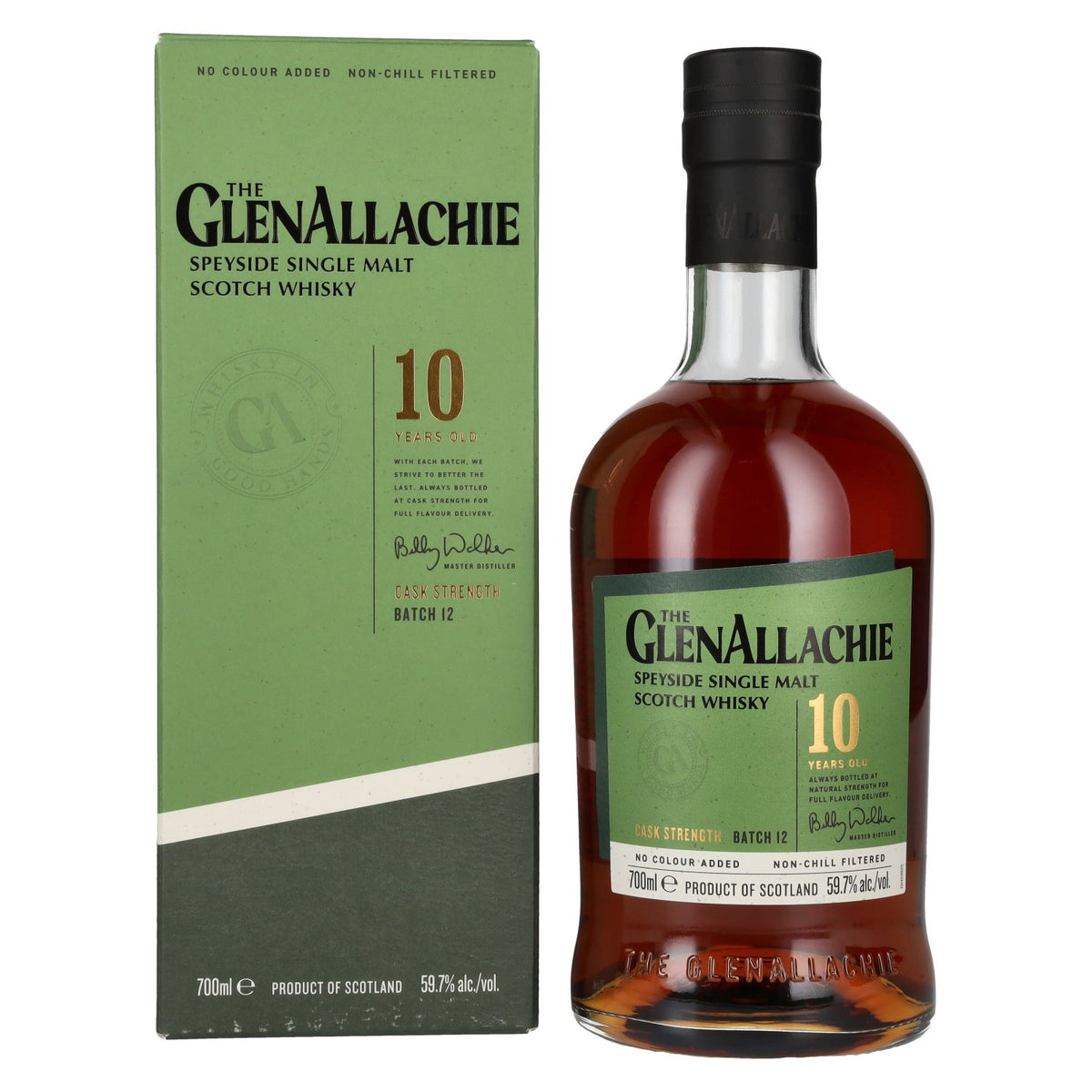 The GlenAllachie 10 Years Old CASK STRENGTH Batch 12 59,7% vol. 0,7 l in geschenkverpakking