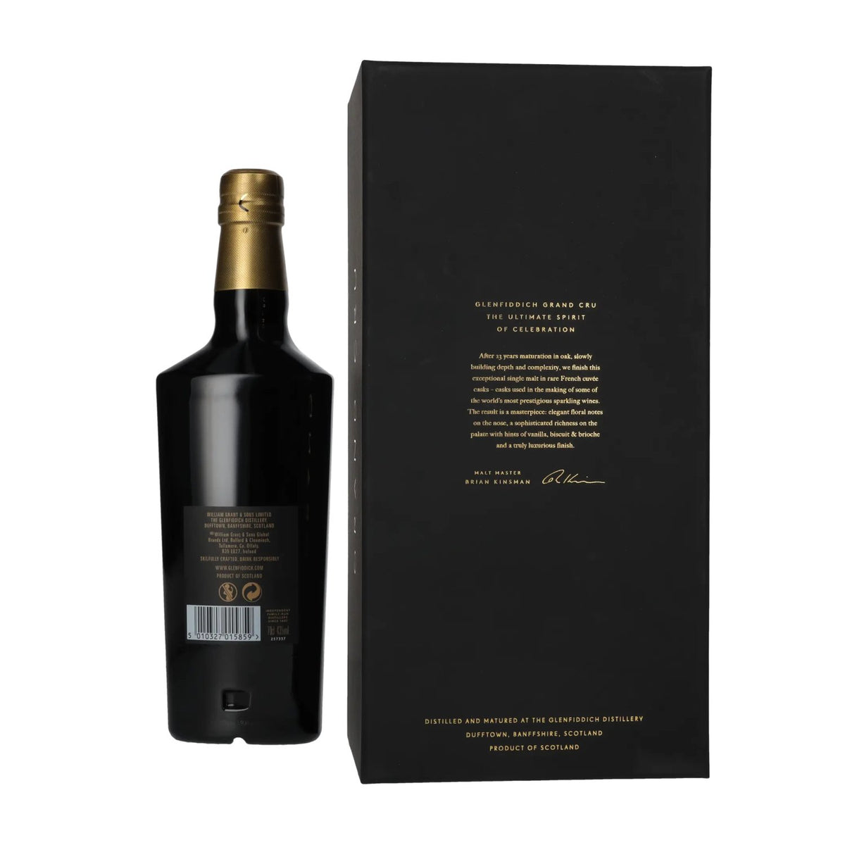 Glenfiddich 23 Years Old GRAND CRU Single Malt Scotch Whisky 43% ABV 0.7 litres in a gift box