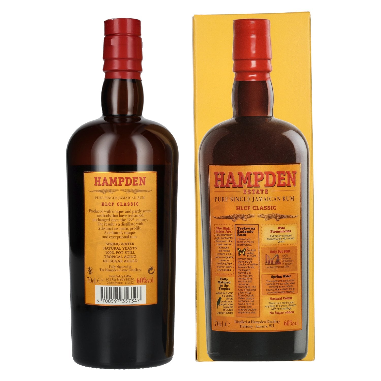 Hampden HLCF CLASSIC Estate Pure Single Jamaicaanse Rum 60% Vol. 0,7l in geschenkverpakking