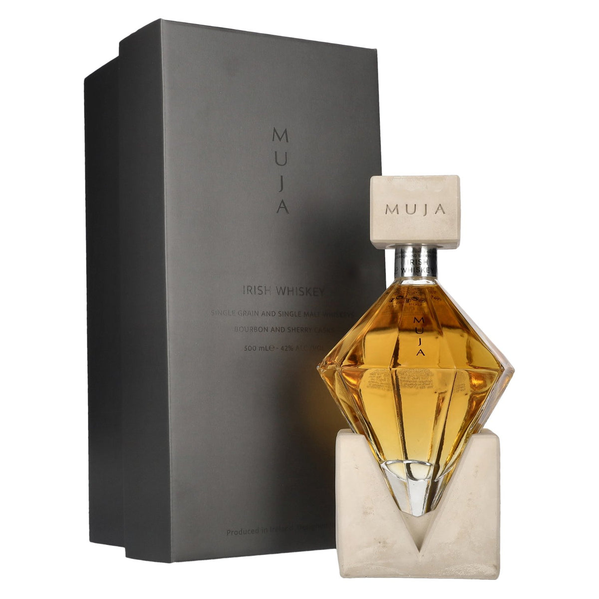 Muja Single Grain Irish Whisky 42% ABV, 0.5 l in a gift box