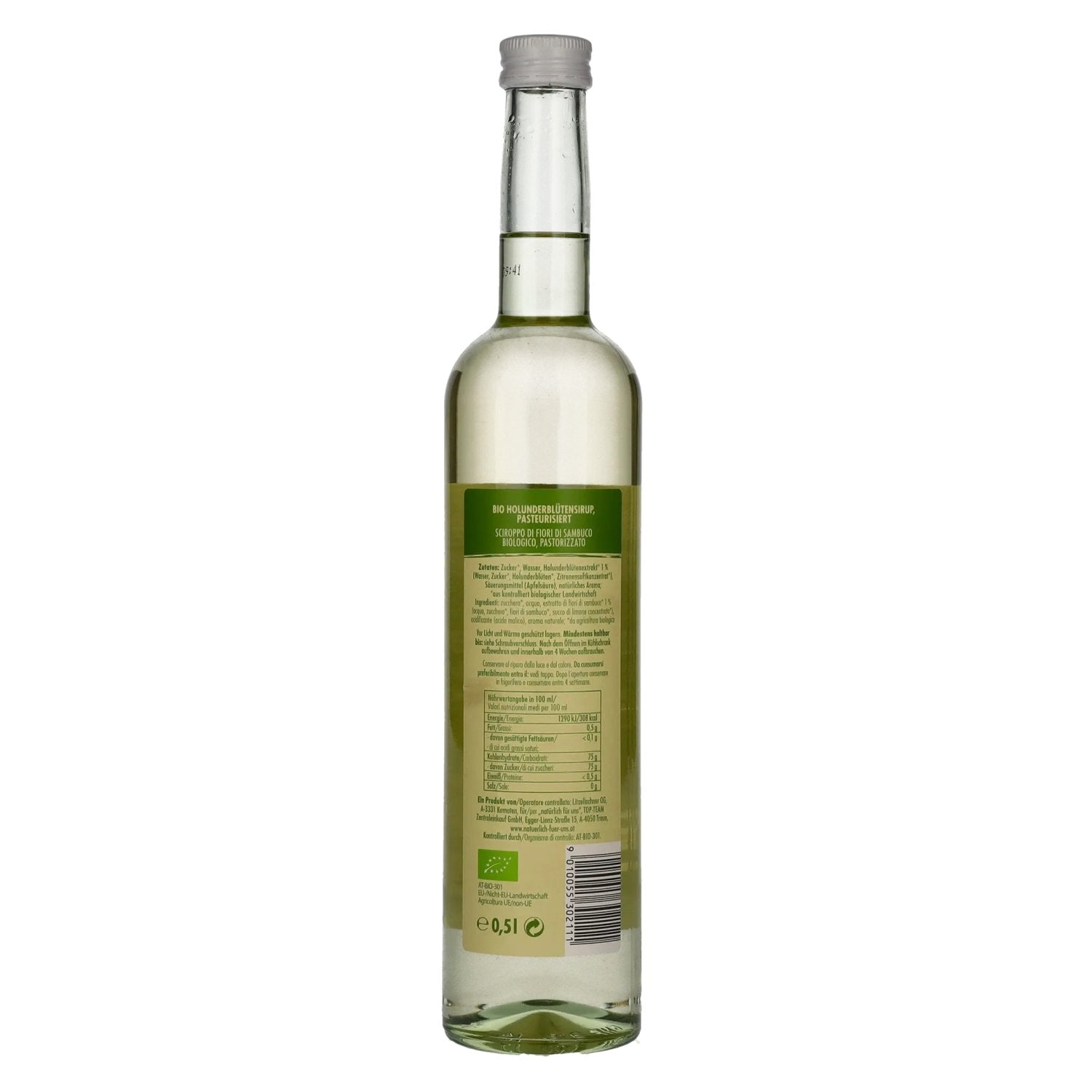 Natürlich für uns organic elderflower syrup 0.5l