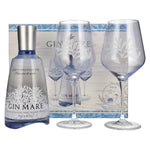 Gin Mare Mediterranean Gin 42,7% vol. 0,7 l in geschenkverpakking met 2 glazen