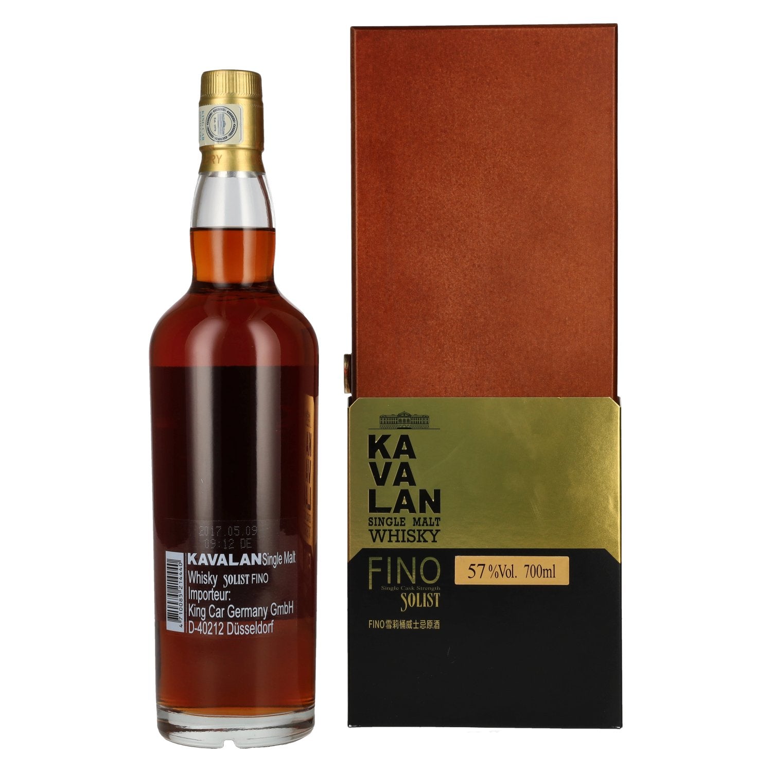 Kavalan SOLIST Fino Sherry Cask 57% Vol. 0,7l in Holzkiste
