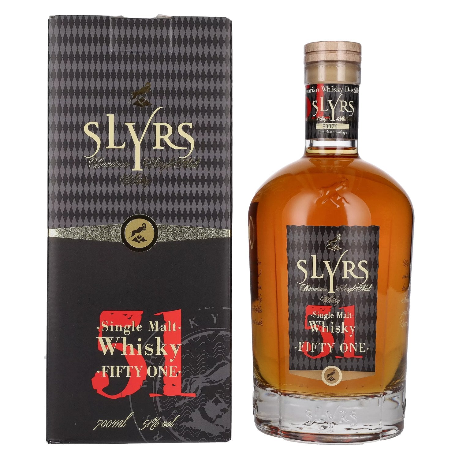 Slyrs FIFTY ONE Single Malt Whisky 51% Vol. 0,7l in geschenkverpakking
