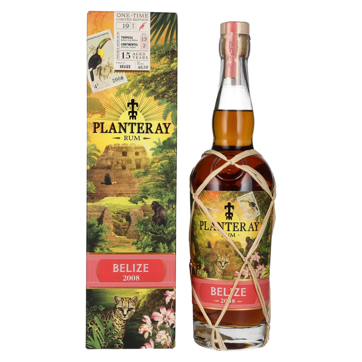 Planteray Rum BELIZE Double Aged Rum ONE-TIME Limited Edition 2008 48,3% vol. 0,7 l in geschenkverpakking