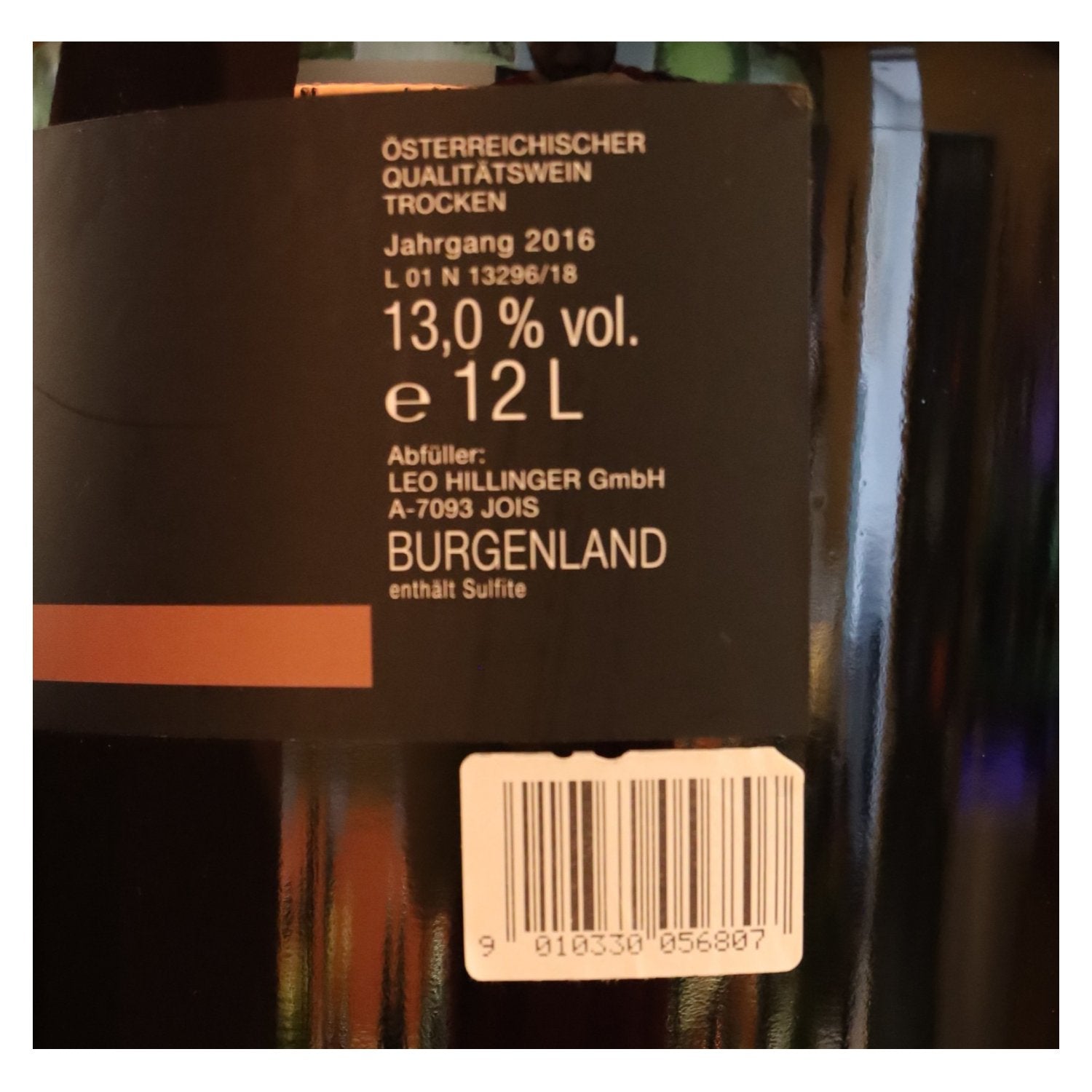 Hillinger Cabernet Sauvignon 2016 13% Vol. 12l