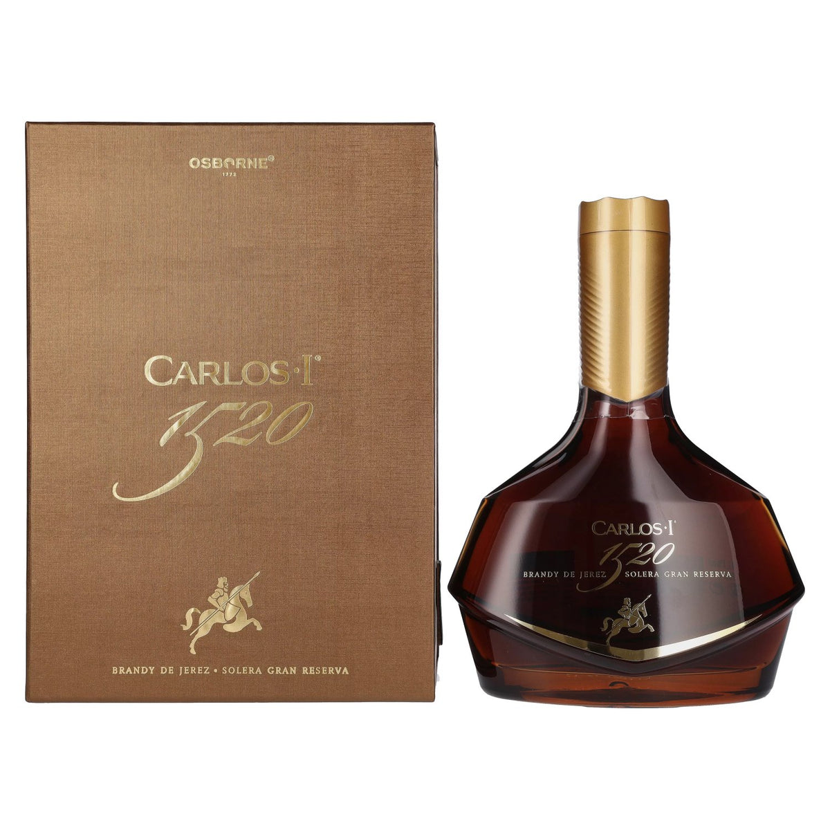 Brandy Carlos I 1520 Brandy de Jerez Solera Gran Reserva 41,1% vol. 0,7 l in geschenkverpakking