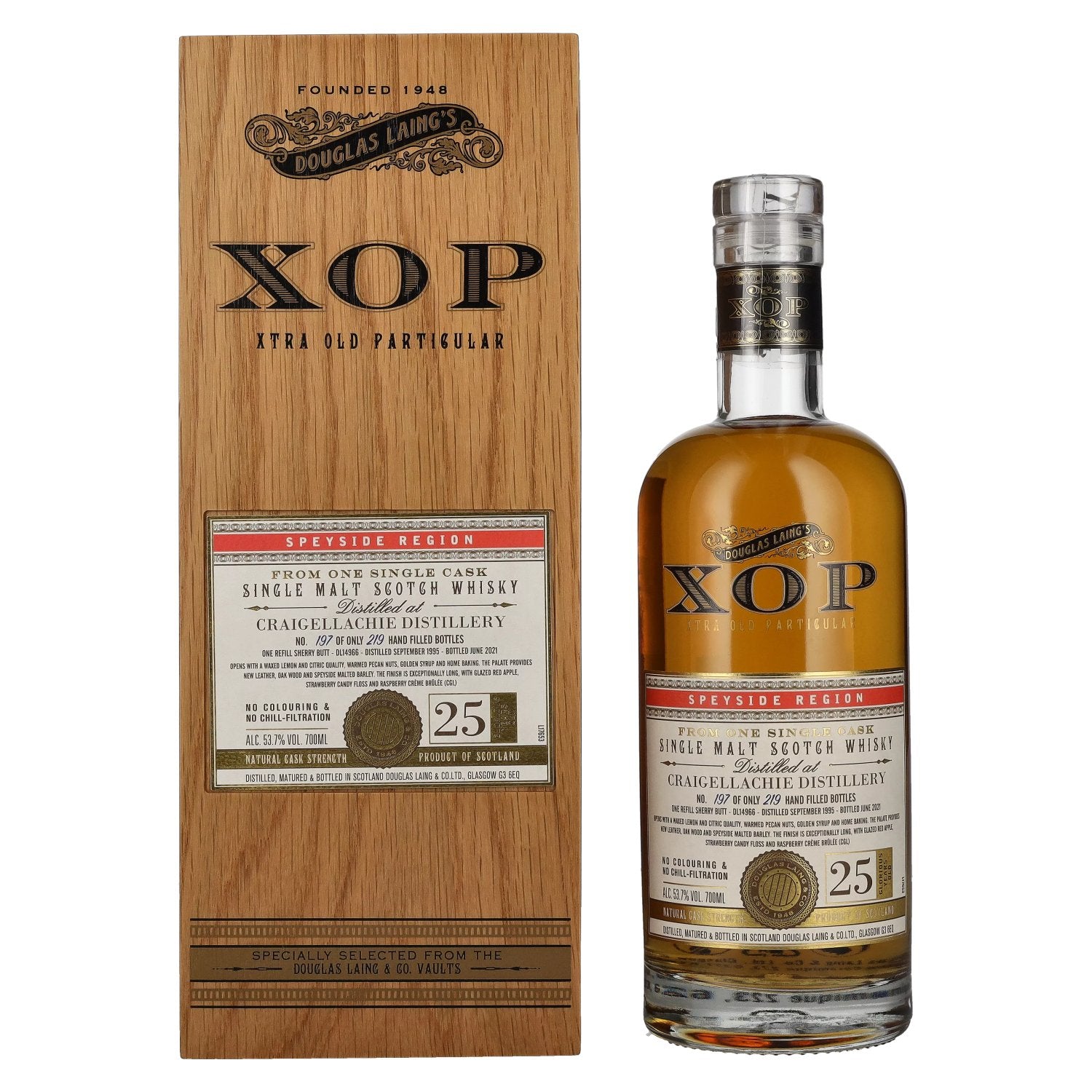 Douglas Laing XOP Craigellachie 25 Years Old Sherry Finished 1995 53,7% Vol. 0,7l in houten doos