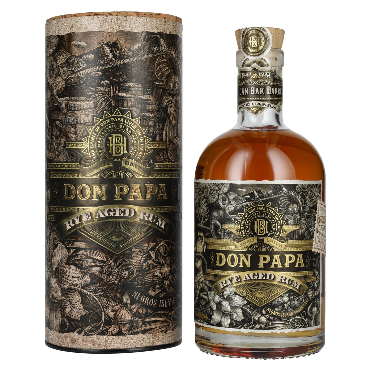 Don Papa Rum Rye Aged 45% vol. 0.7 l in a gift box