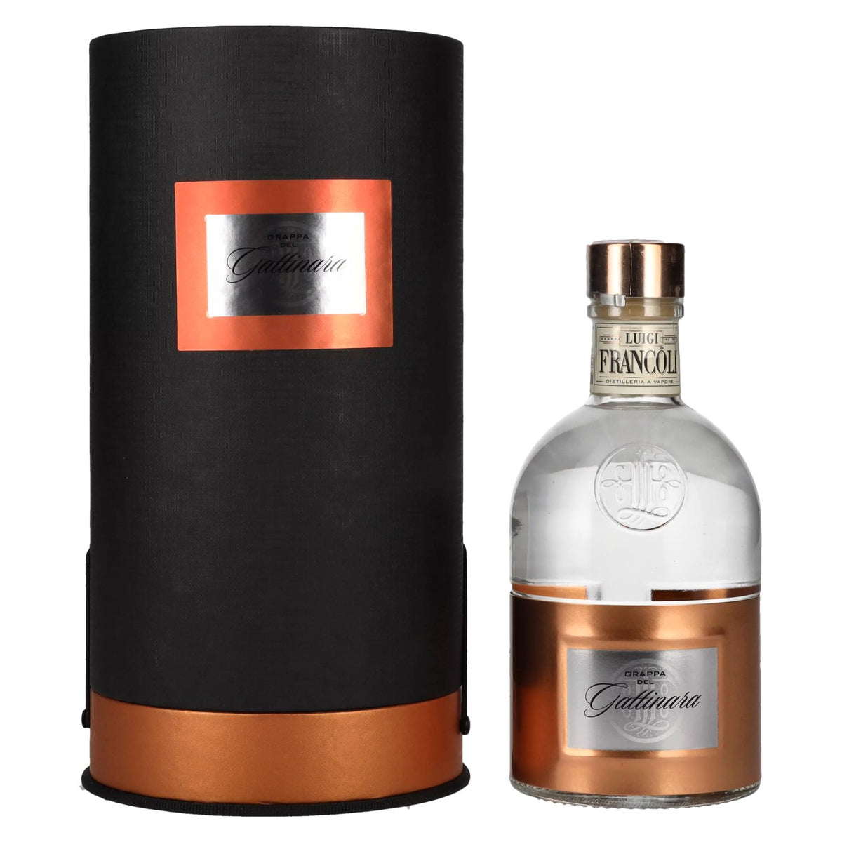 Luigi Francoli Grappa del Gattinara 44% vol. 0,5 l in geschenkverpakking
