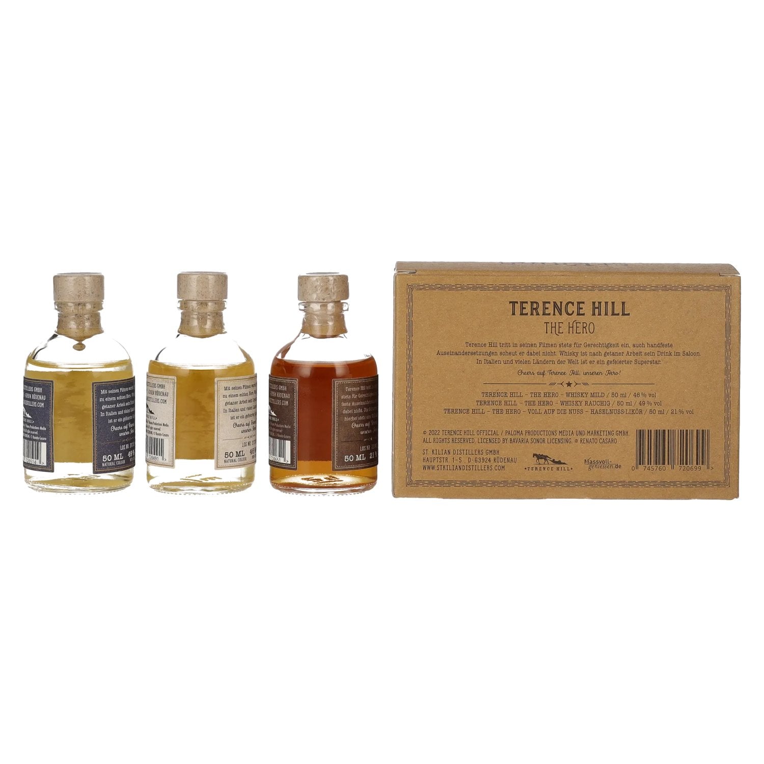Terence Hill THE HERO Set 38,7% Vol. 3x0,05l in Geschenkbox