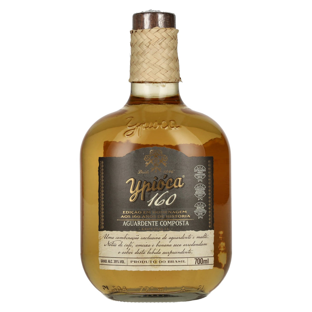 Ypióca 160 Malt-Infused Aguardente 39% ABV 0.7l