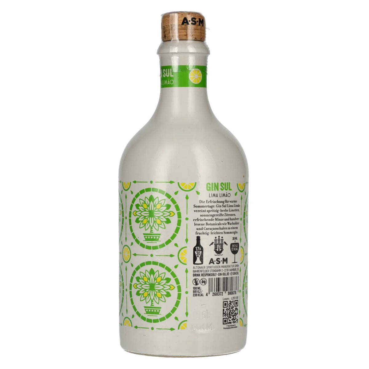 Gin Sul Lima Limão Limes &amp; Lemons 43% ABV 0.5l