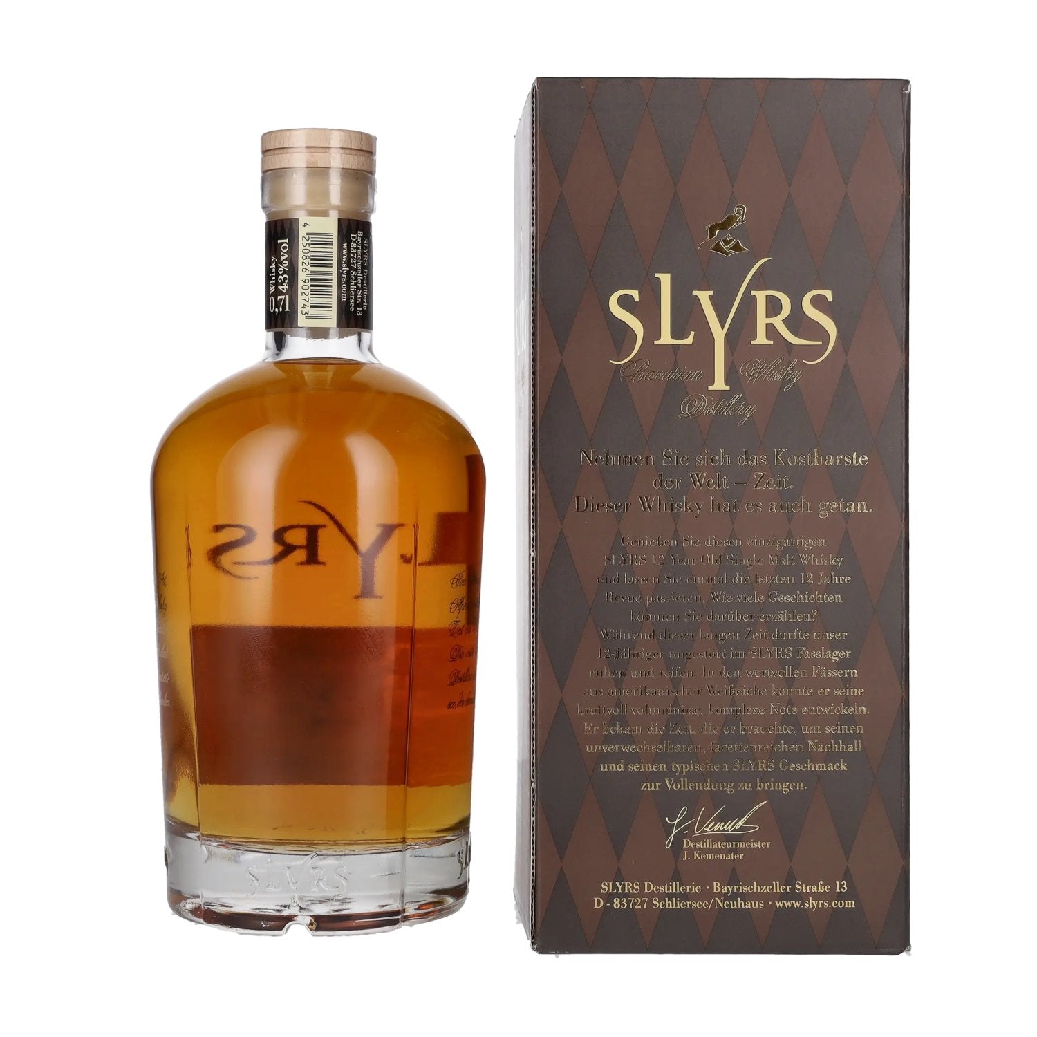 Whisky single malt Slyrs 12 ans d'âge, édition limitée, 43 % vol., 0,7 l, dans un coffret cadeau