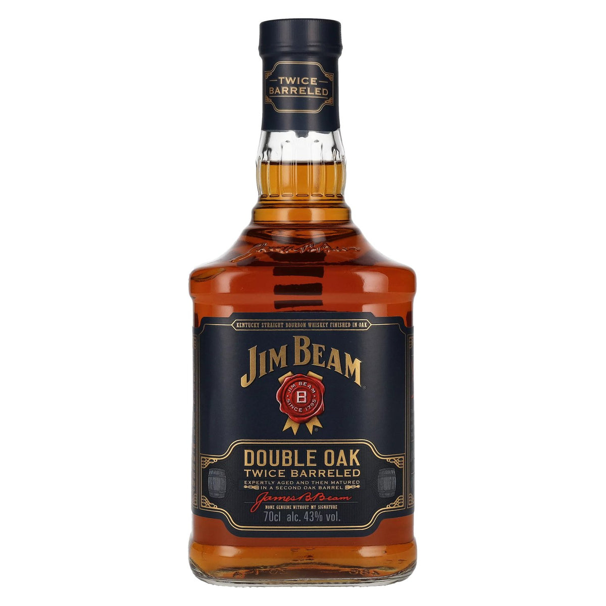 Jim Beam Double Oak Twice Barreled Kentucky Straight Bourbon Whisky 43% ABV 0.7l