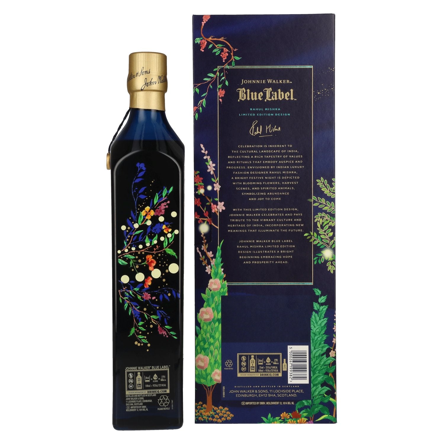 Johnnie Walker Blue Label Rahul Mishra Blended Scotch Whisky 40% Vol. 0,7l in Geschenkbox