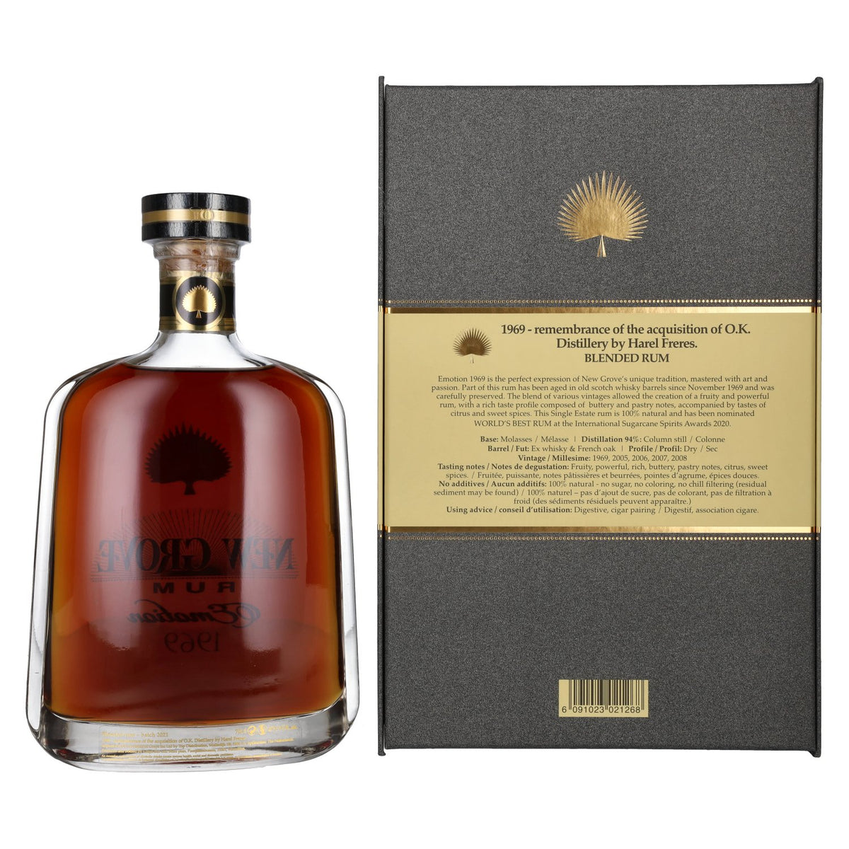 New Grove EMOTION 1969 Mauritius Island Rum 47% vol. 0.7 l in a gift box