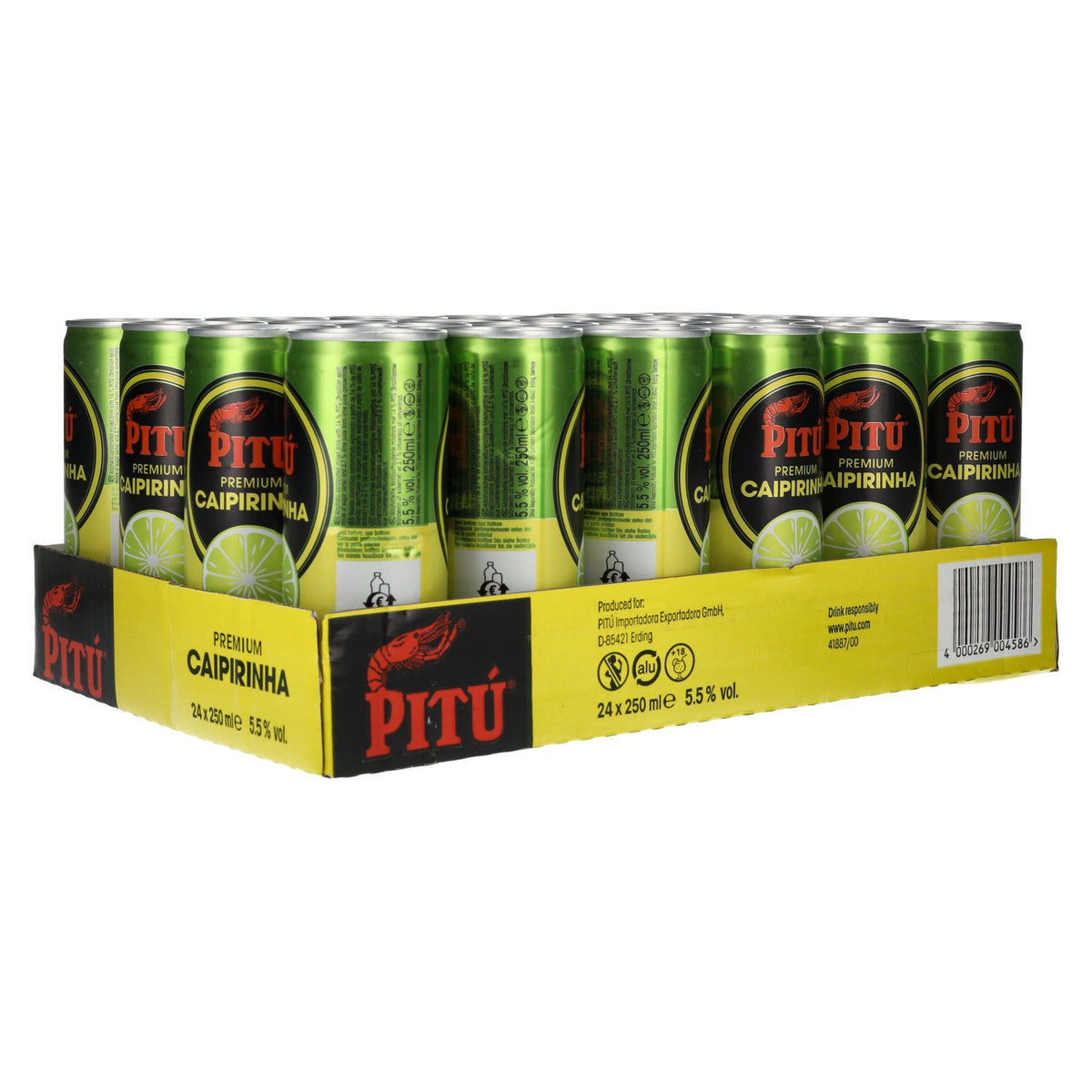 Pitú Premium Caipirinha 5,5% Vol. 24x0,25l Dosen Pfand