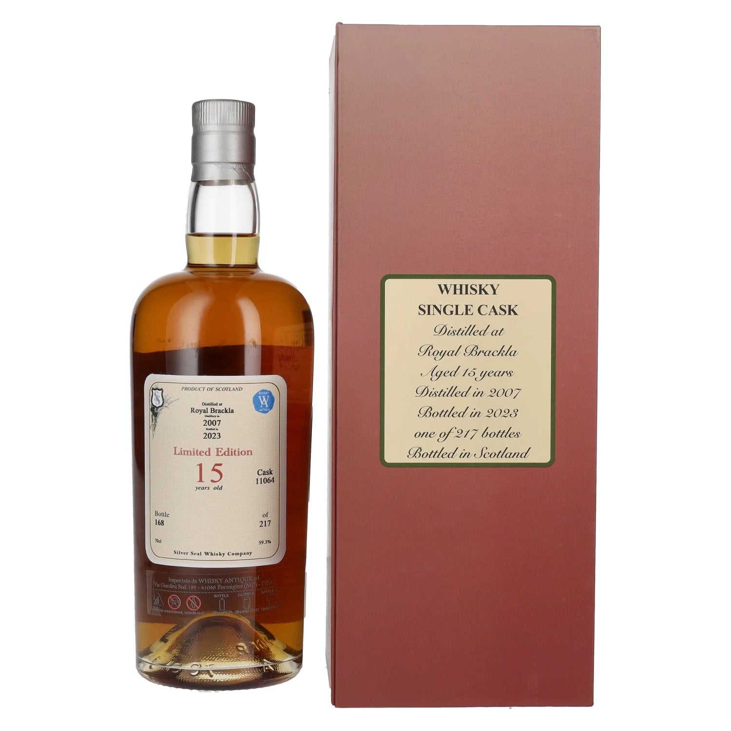 Silver Seal Royal Brackla 15 Years Old Single Cask Whisky 2007 59,3% Vol. 0,7l in Geschenkbox