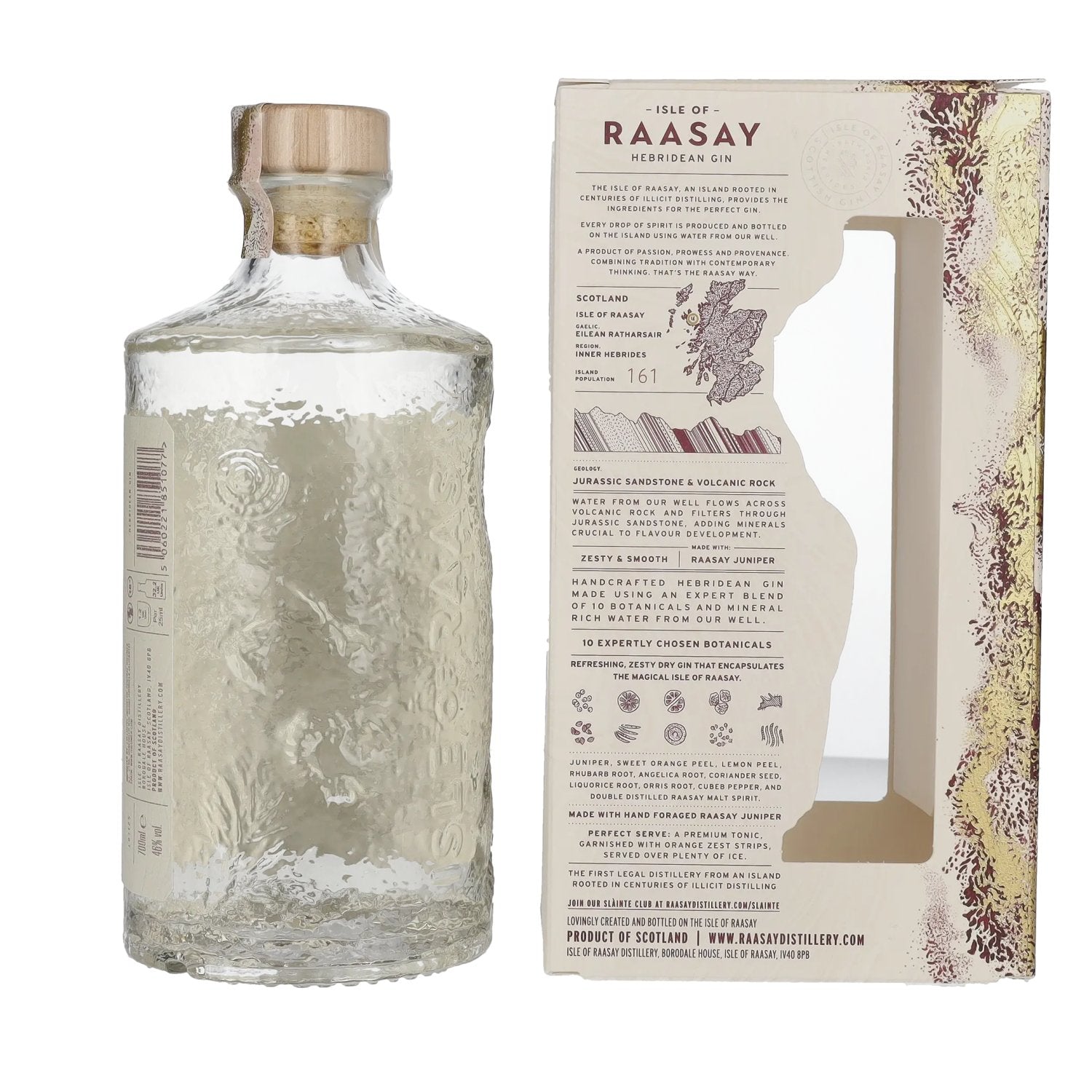 Isle of RAASAY Hebridean Gin 46% Vol. 0,7l en boîte cadeau