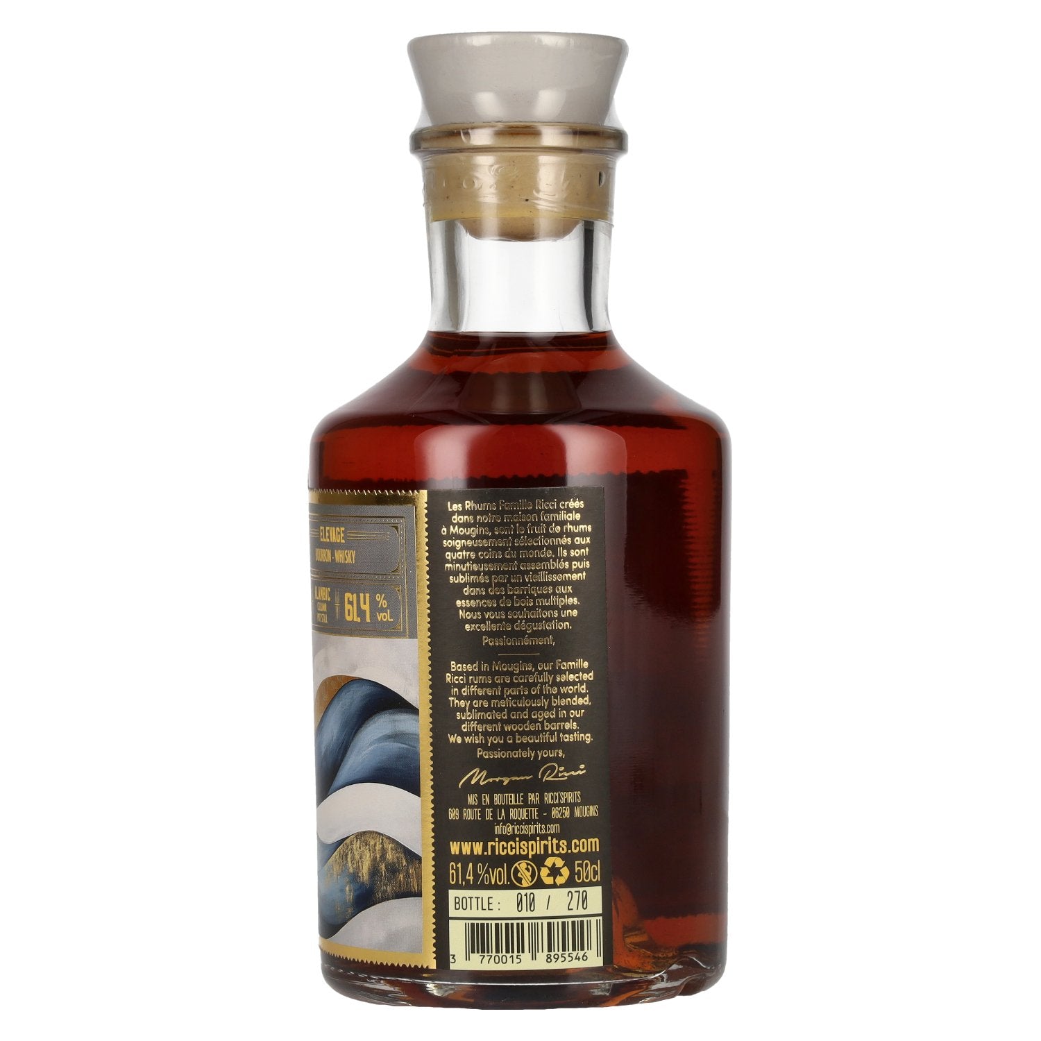 Famille Ricci Unique Blend Guyana 2011/2003 Rhum Vieux 61,4% Vol. 0,5l