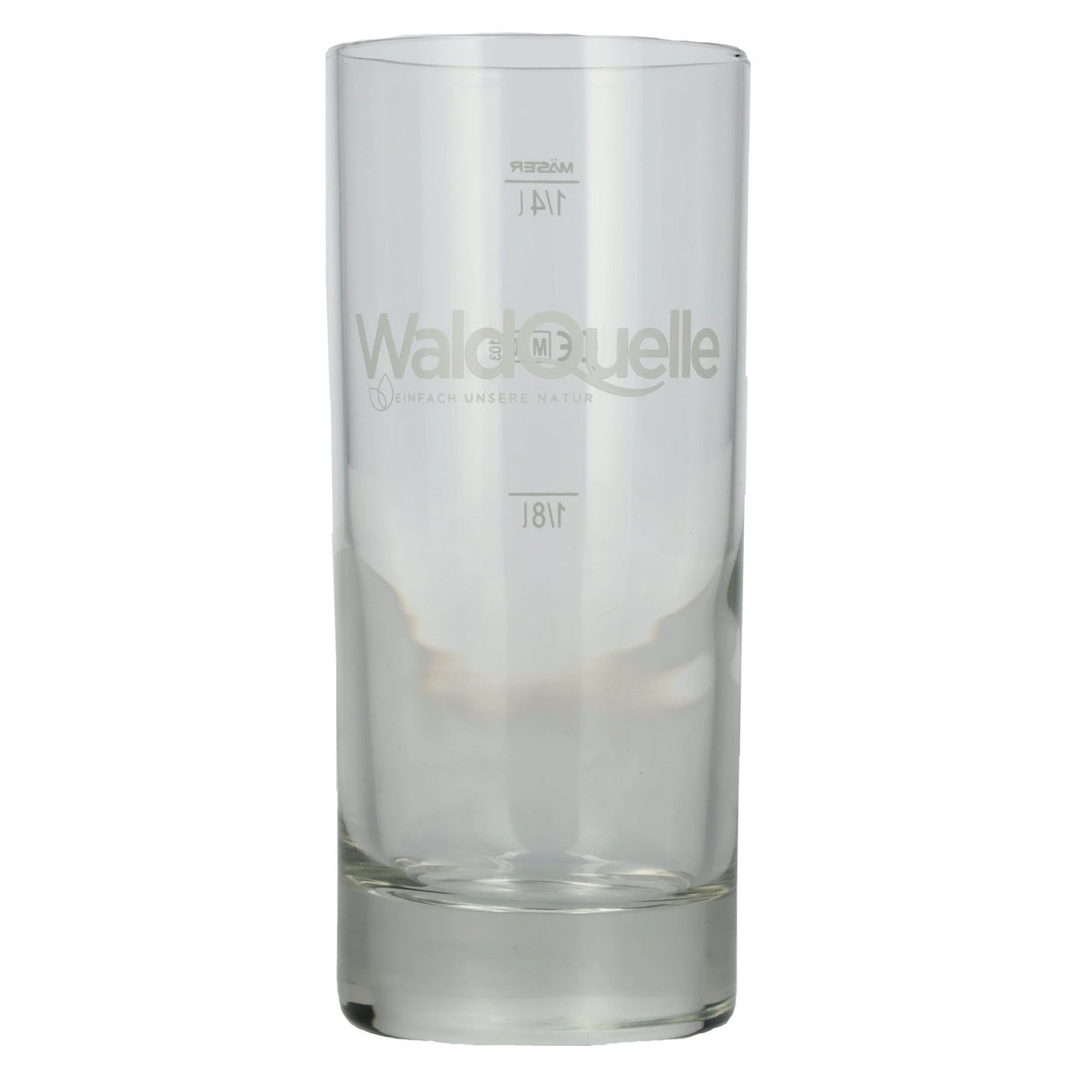 Waldquelle 0.25-litre glass bottle with calibration mark