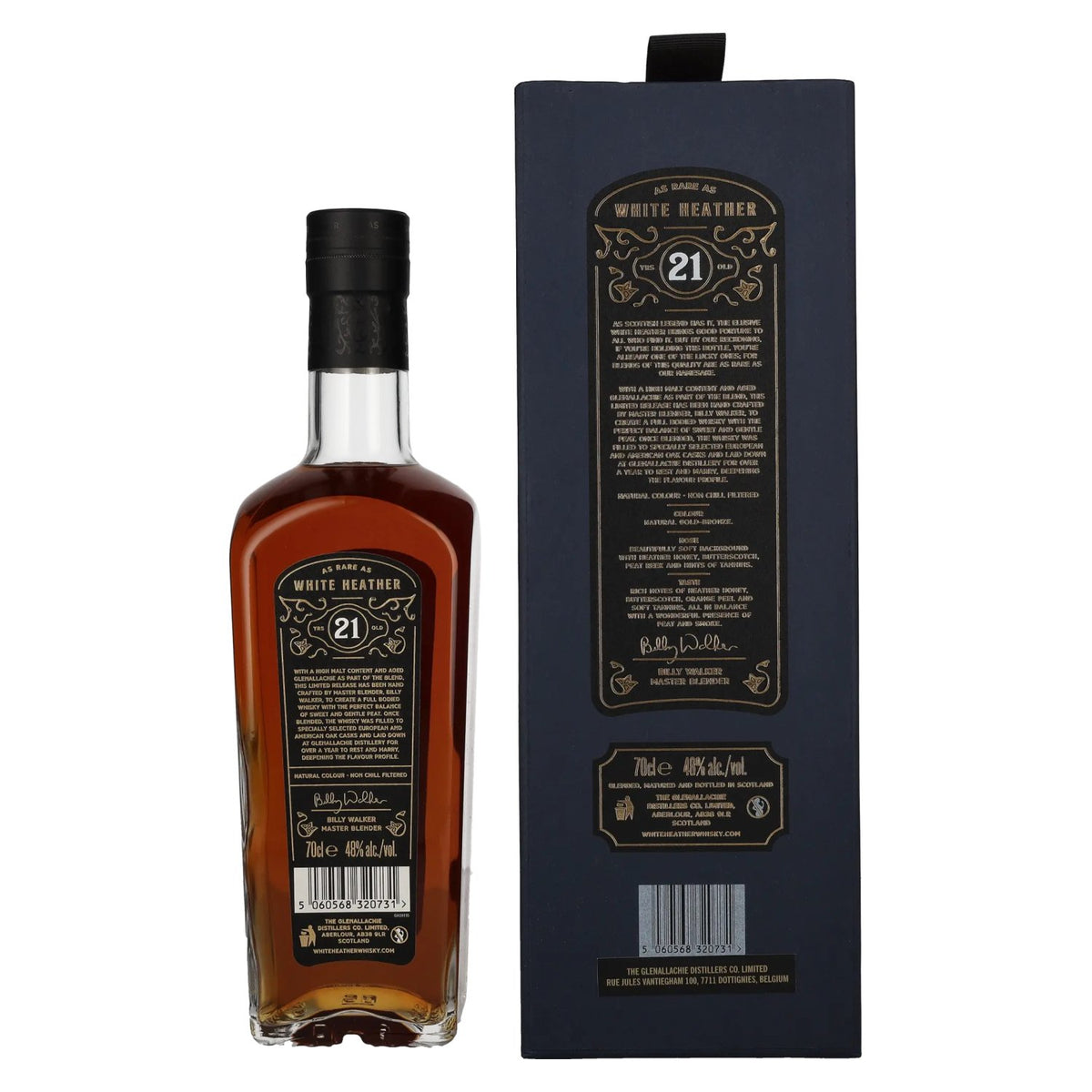 White Heather 21 Years Old Blended Scotch Whisky 48% vol. 0,7 l in geschenkverpakking