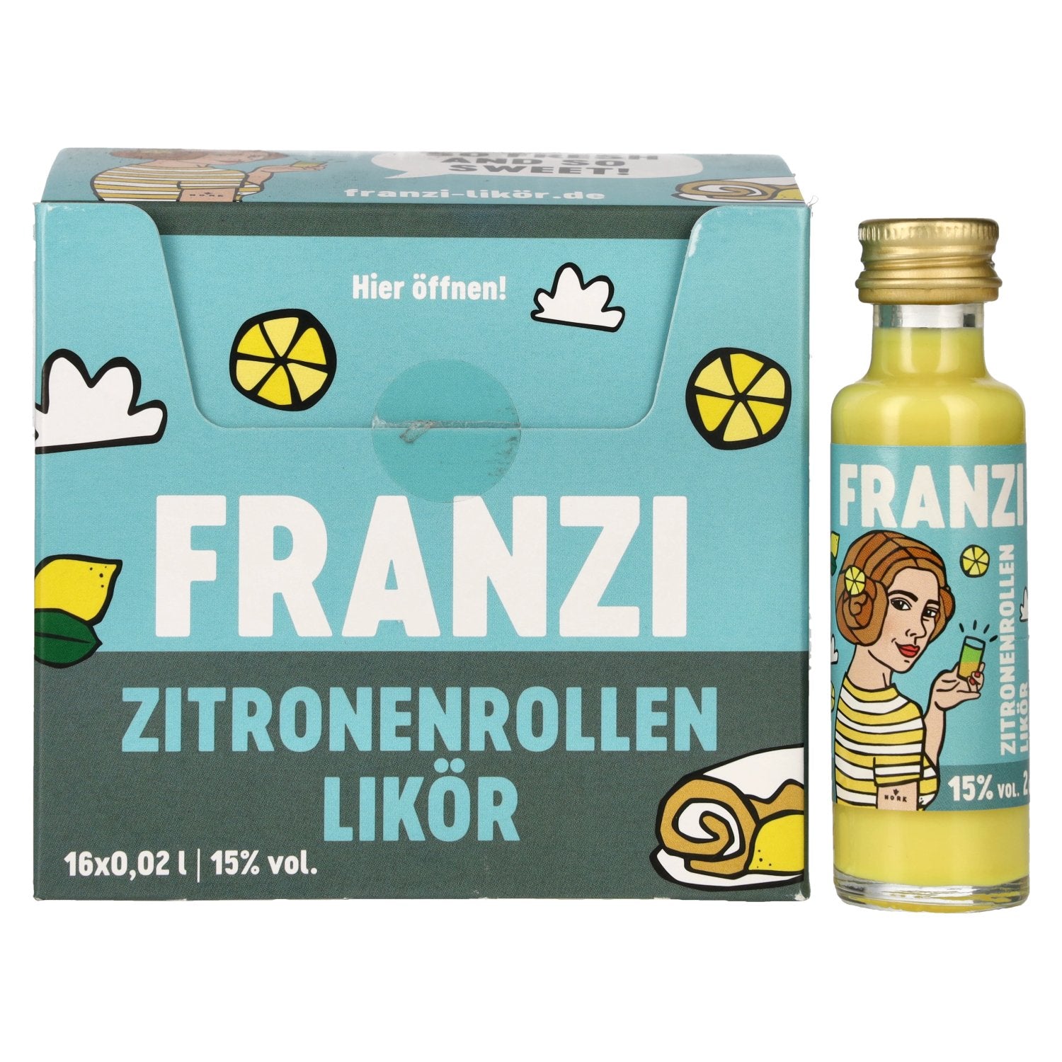 Franzi Citroenrol likeur 15% vol 16x0,02l