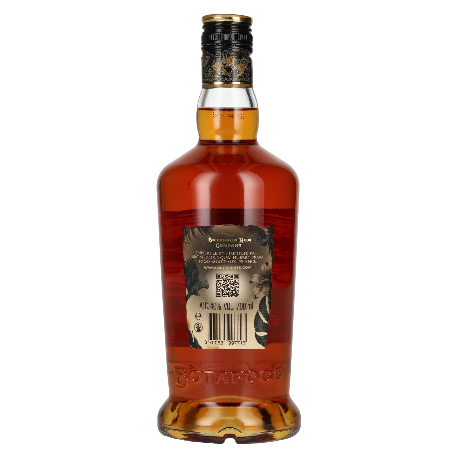 Botafogo DARK RUM République dominicaine Trinidad-et-Tobago Jamaïque 40 % vol. 0,7 l