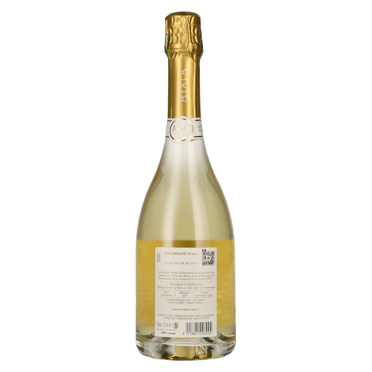 Ayala Champagne A/19 Le Blanc de Blancs Extra-Brut Millésime 2019 12,5 % vol. 0,75 l
