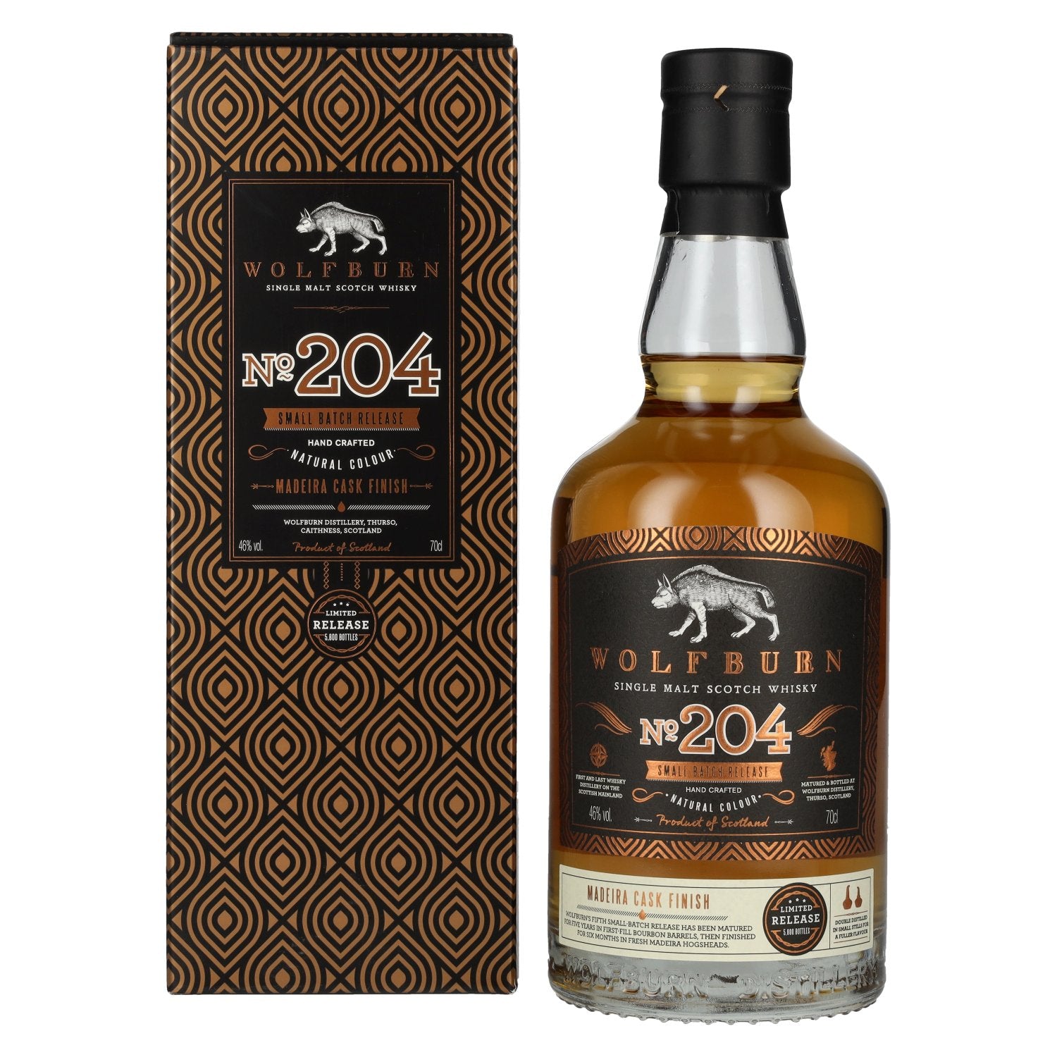 Wolfburn N°204 Single Malt Scotch Whisky Small Batch Release 46% Vol. 0,7l in Geschenkbox