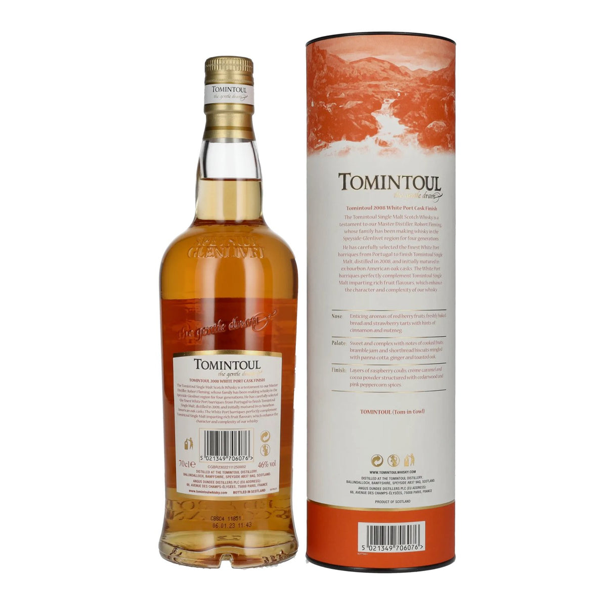 Tomintoul 14 Years Old WHITE PORT CASK Finish Limited Edition 2008 46% vol. 0.7l in a gift box