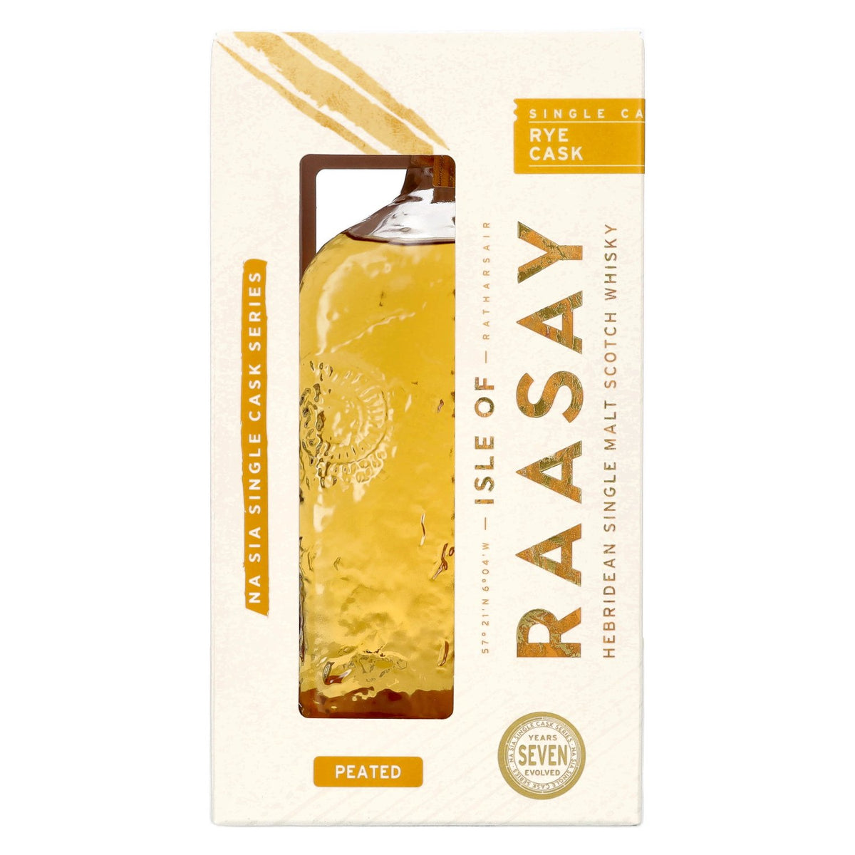 Isle of Raasay 7-Year-Old Peated Rye Whisky Single Cask #18/839 57.3% vol. 0.7 l in a gift box