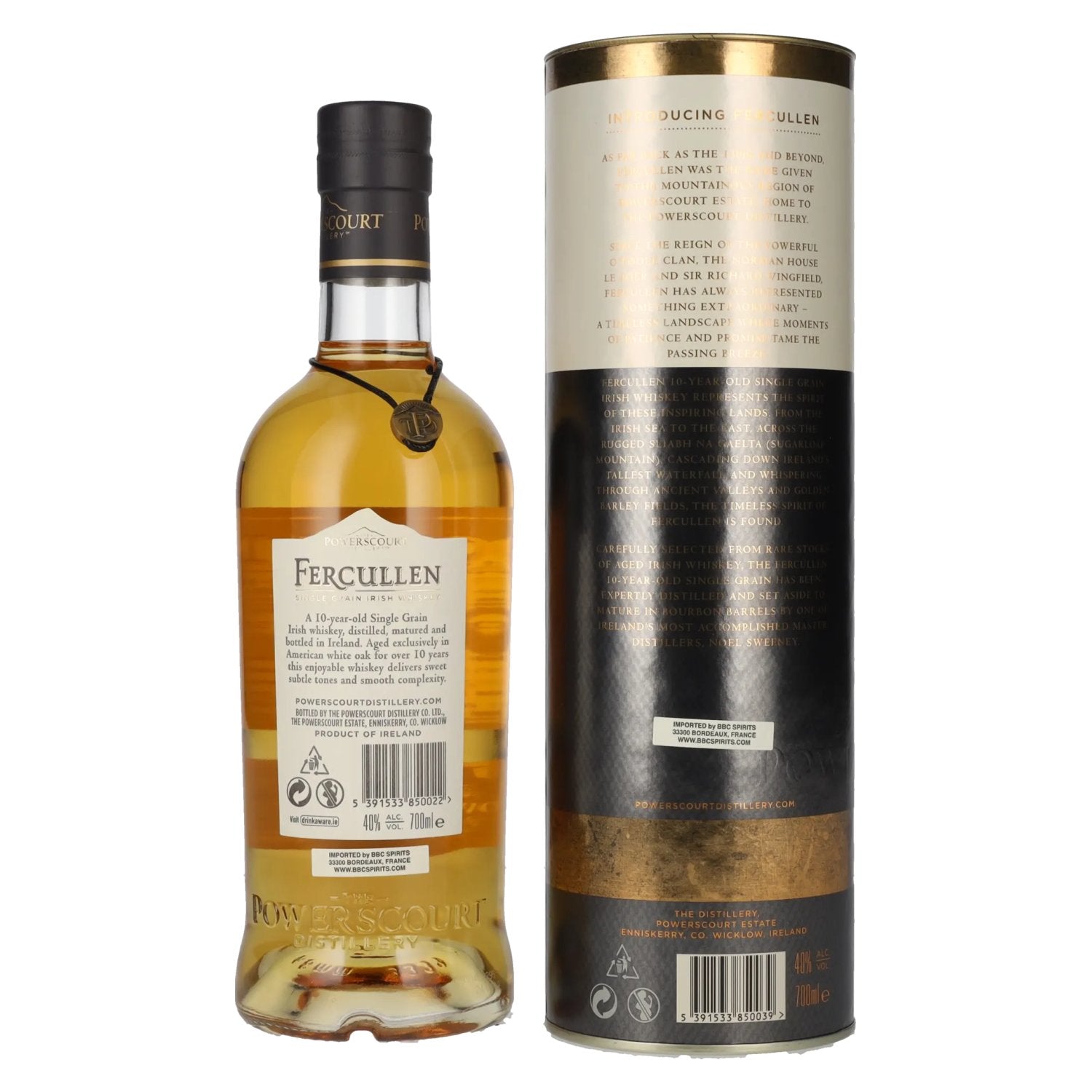 Fercullen 10 Years Old Single Grain Irish Whiskey 40% Vol. 0,7l in gift box