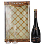 Pravda ESPRESSO Flavored Vodka 37,5% Vol. 0,7l in Geschenkbox mit 2 Gläser