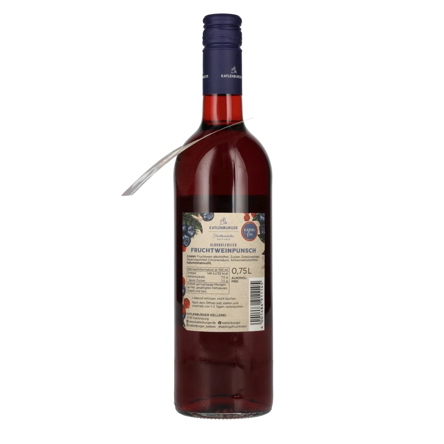 Glühwein Katlenburger alcoholvrij 0.75l