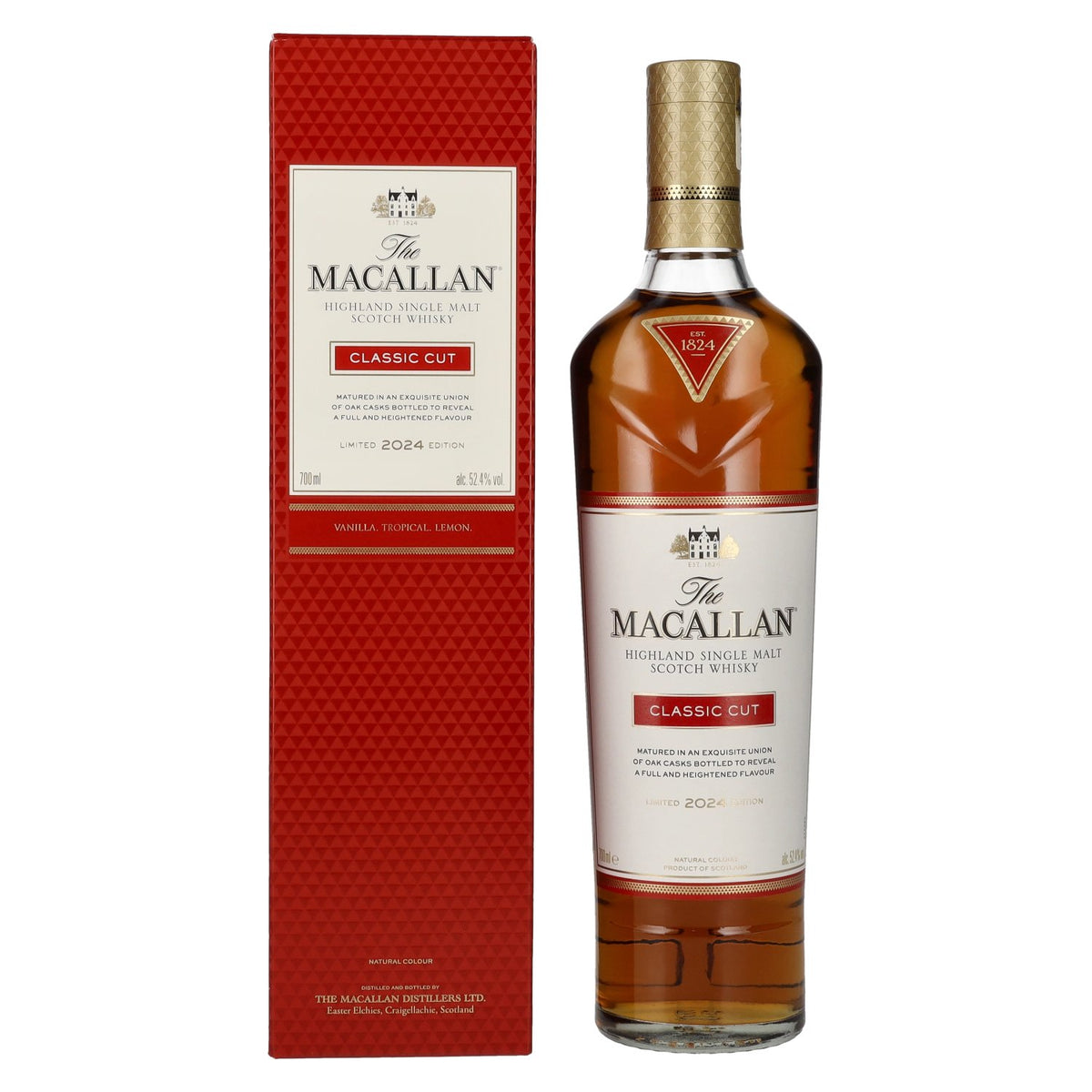 The Macallan CLASSIC CUT Édition limitée 2024 52,4 % vol. 0,7 l dans un coffret cadeau