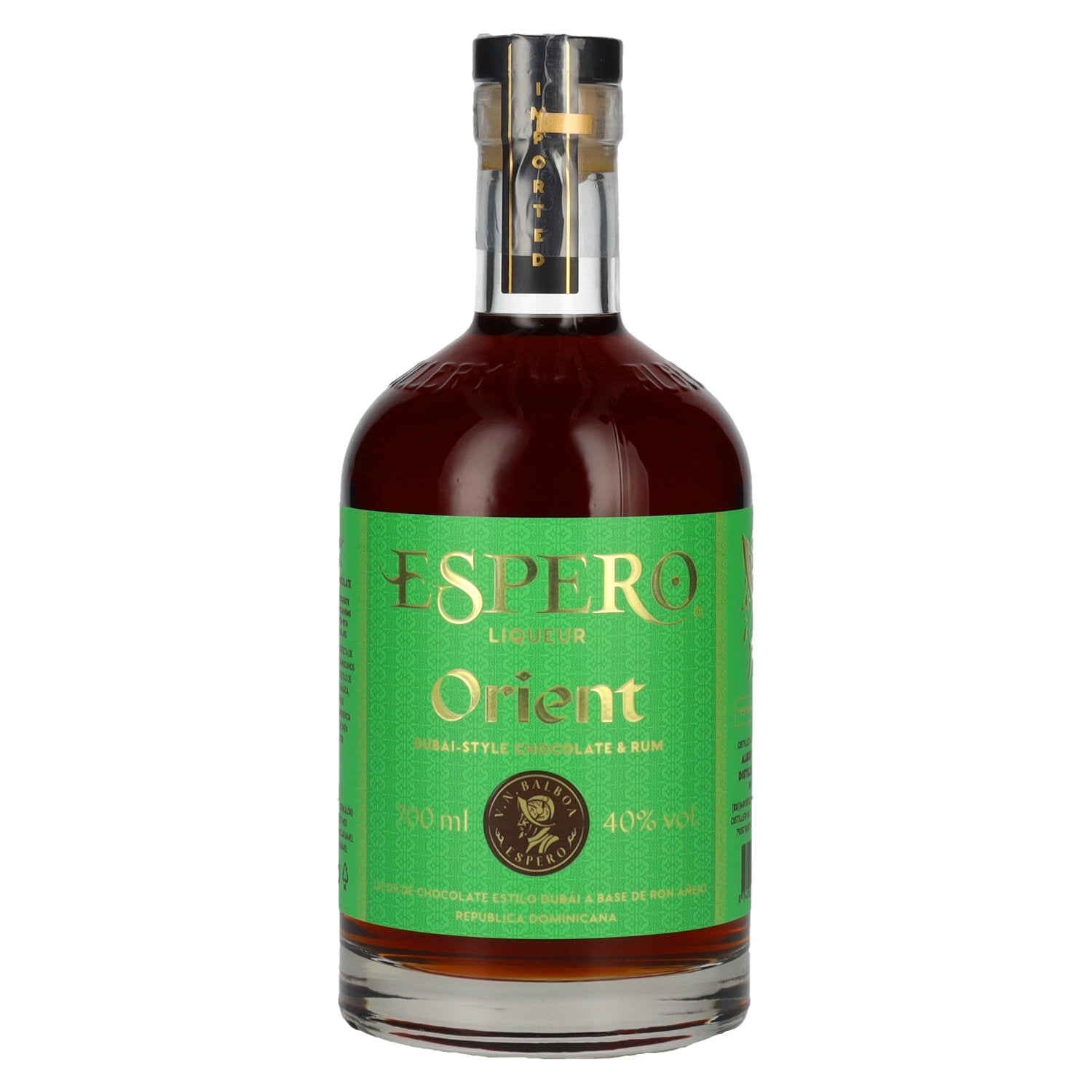 Ron Espero ORIENT Dubai Chocolade &amp; Rum Likeur 40% Vol. 0,7l