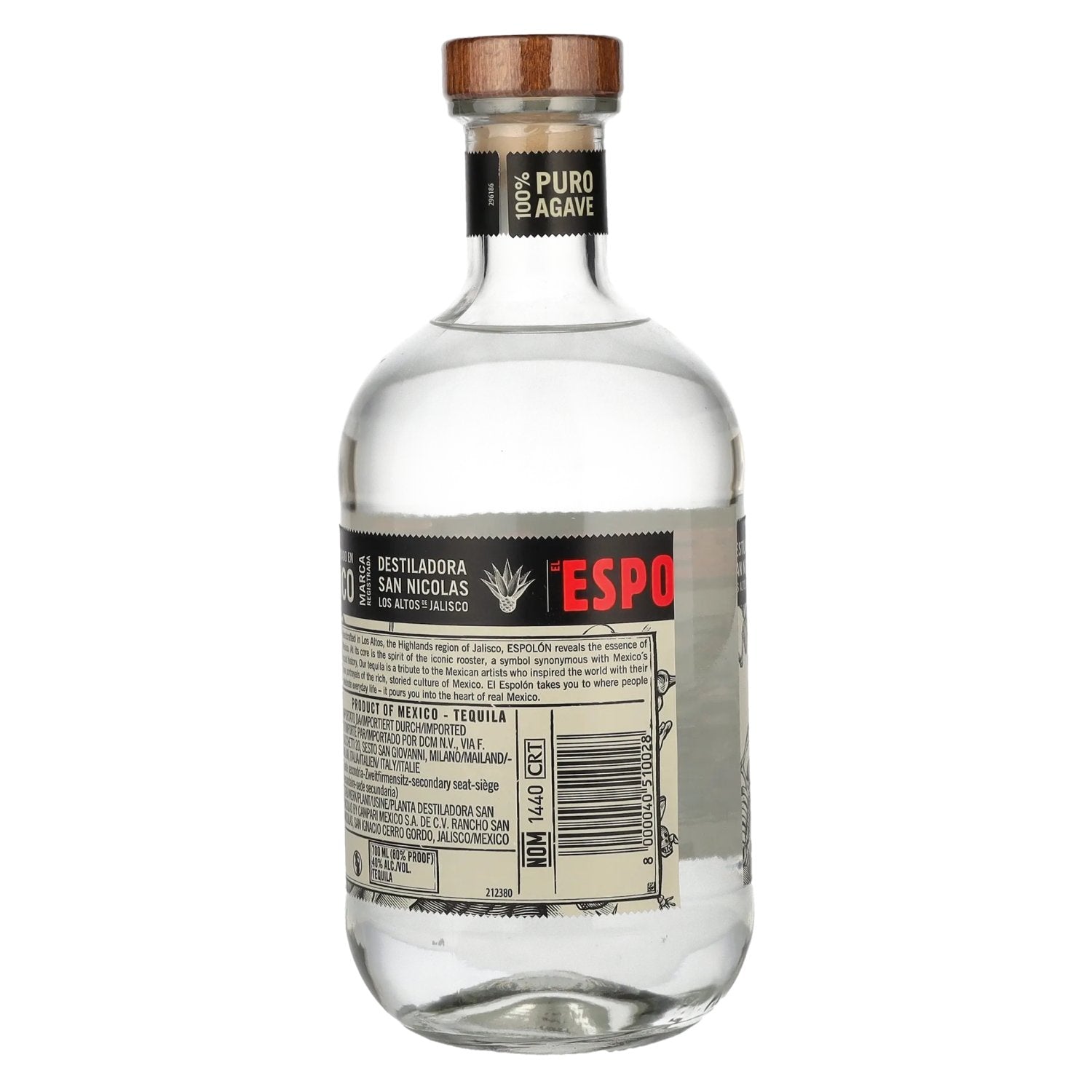 Espolón Tequila Blanco 100% puro Agave 40% Vol. 0,7l