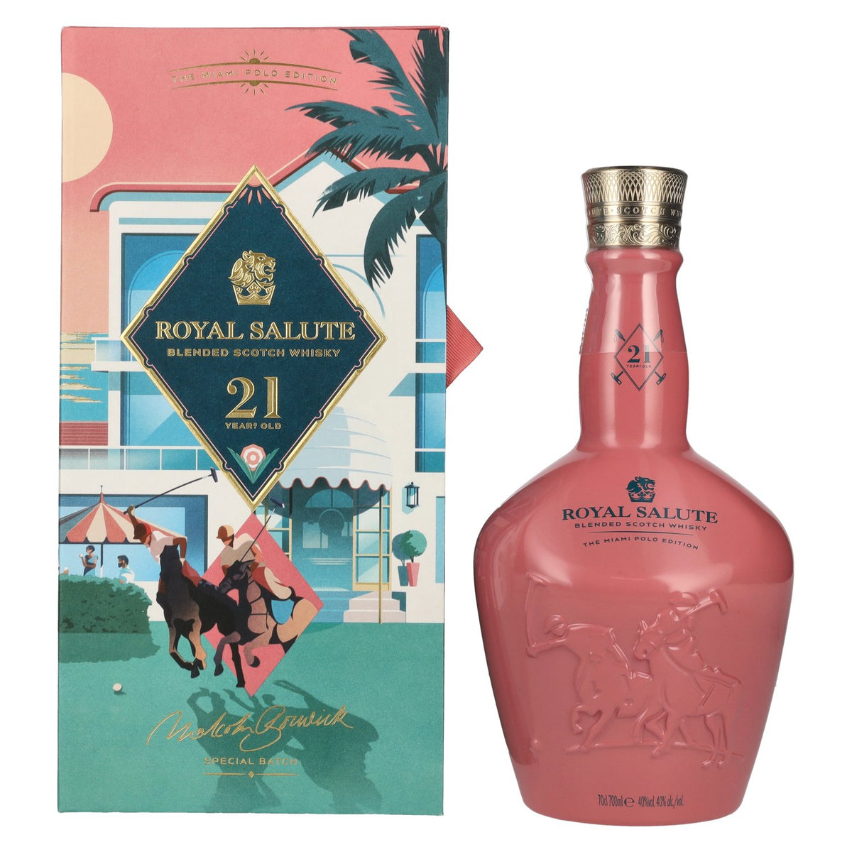 Royal Salute 21 ans d'âge THE MIAMI POLO EDITION, whisky écossais assemblé, 40 % vol., 0,7 l, dans un coffret cadeau