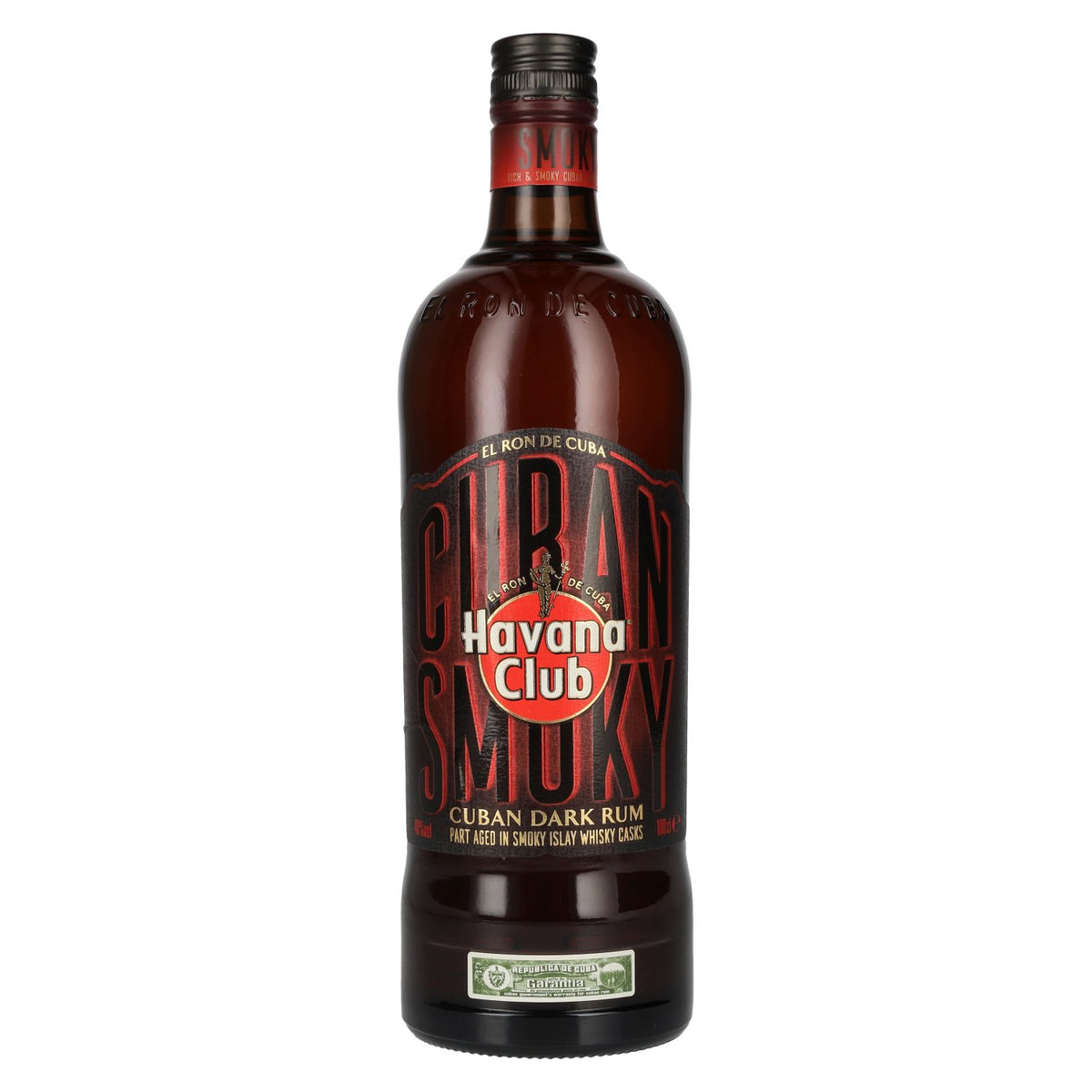 Havana Club Smoky Cuban Dark Rum 40% ABV 1l