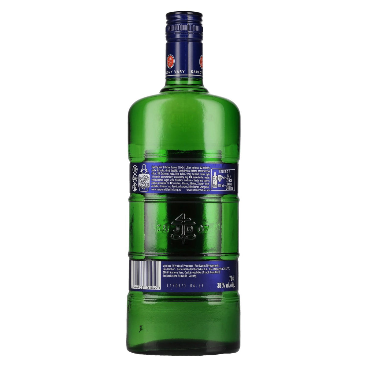 Becherovka Karlovy Vary, liqueur originale aux herbes, 38 % vol., 0,7 l