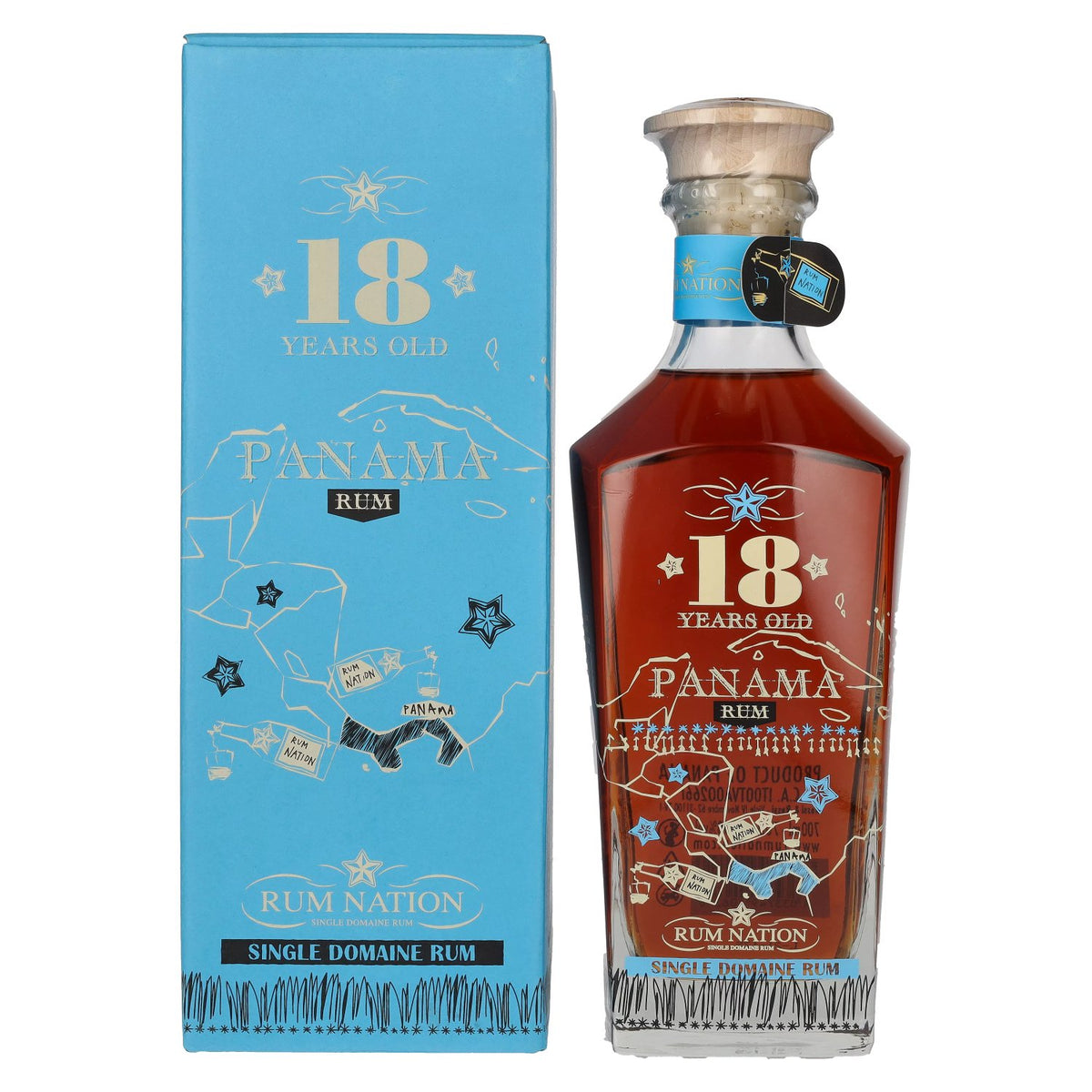 Rum Nation Panama 18 Years Old Decanter 40% vol. 0.7 l in a gift box